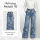 🥳Jetzt 50% reduziert!👖 Blumen-Jeans für Damen – gerade geschnitten & trendy 🌿 + Kostenloser Versand ab 2 Artikeln ✨