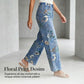 💎65% Rabatt 👖Damenjeans mit Blumenmuster und geradem Bein【BEI 2 ARTIKELN VERSANDKOSTENFREI】✨