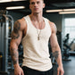 🔥60 % Rabatt🔥Ärmelloses Herren Shirt aus schwerer Baumwolle – Rippstrick-Tanktop für Sport, Freizeit & als Unterwäsche 🏃🏋️