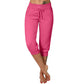 🔥Solange der Vorrat reicht 54 % Rabatt!🎉Damen 3/4 Jogginghose – Strickstoff, Hoher Bund mit Kordelzug, Mit Taschen