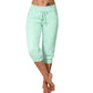 🔥Solange der Vorrat reicht 54 % Rabatt!🎉Damen 3/4 Jogginghose – Strickstoff, Hoher Bund mit Kordelzug, Mit Taschen