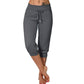 🔥Solange der Vorrat reicht 54 % Rabatt!🎉Damen 3/4 Jogginghose – Strickstoff, Hoher Bund mit Kordelzug, Mit Taschen