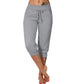 🔥Solange der Vorrat reicht 54 % Rabatt!🎉Damen 3/4 Jogginghose – Strickstoff, Hoher Bund mit Kordelzug, Mit Taschen