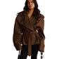 ✨ | 58% Rabatt!❗Modischer Damen Mantel mit Taillengürtel🌸 – schlanke Passform, Frühlings-Trenchcoat für das Büro 🧥🌷