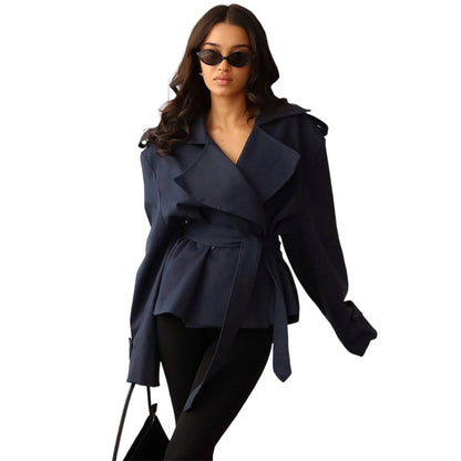 ✨ | 58% Rabatt!❗Modischer Damen Mantel mit Taillengürtel🌸 – schlanke Passform, Frühlings-Trenchcoat für das Büro 🧥🌷