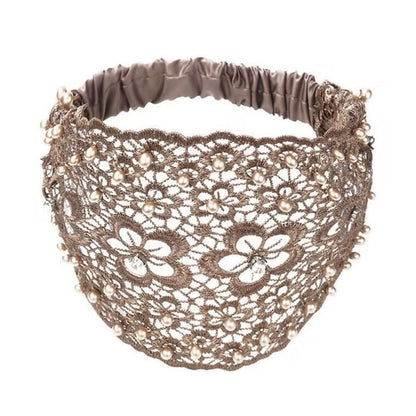 📢Bis zu 73 % Rabatt⚡️Damen Haarband mit Perlen & Strass – Breites Stirnband für Alltag💎✨