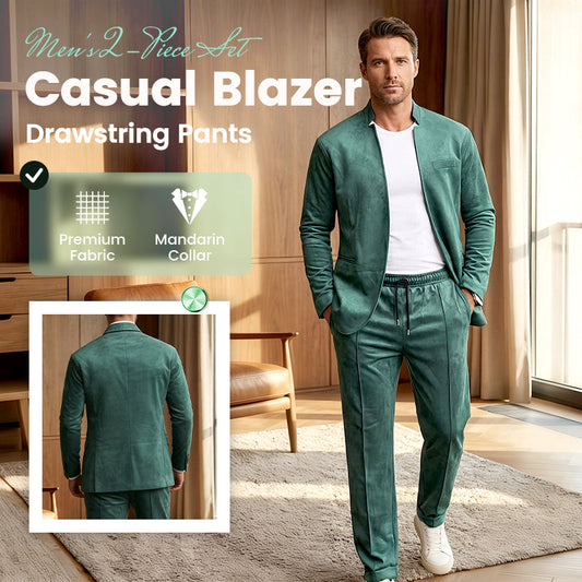 🔥🔥60% Rabatt❗❗💎2-teiliges Set aus Freizeitblazer und Hose mit Kordelzug für Herren✨