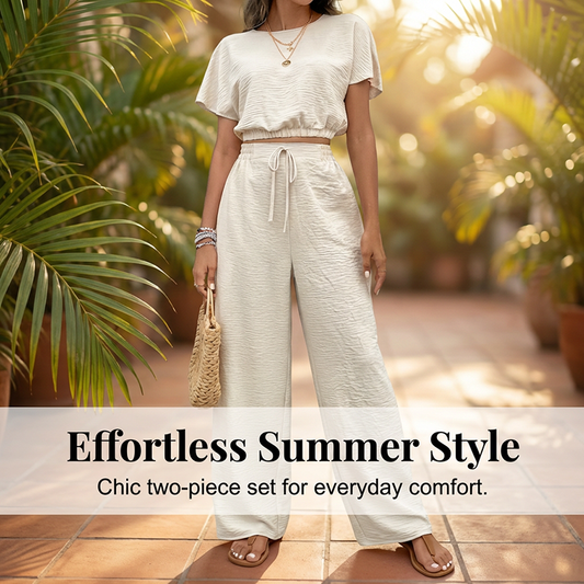 🔥🔥61 % Rabatt 💃✨ Zweiteiliges Set aus lässigem Oberteil und Hose für Damen☀️