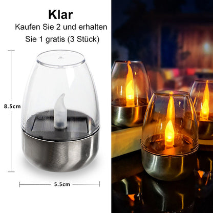 🔥Bis zu 79 % Rabatt🕯️🌞 Solar-Kerzenlicht für draußen – Wetterfest, stimmungsvolles Garten- & Terrassenlicht