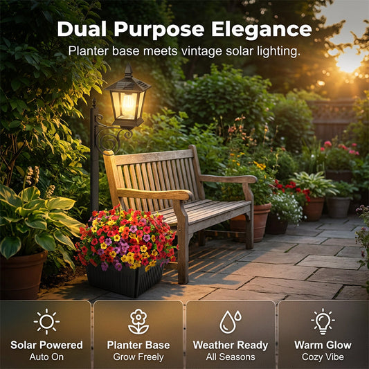 🔥🔥 50% Rabatt 🌞🌷 Solar-Gartenleuchte mit Pflanztopf – Dekorativ & Energieeffizient 🎁 Das perfekte Geschenk für Gartenfreunde