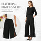 📢📢59 % Rabatt!! ⏰Damenhose mit Blumenmuster aus Spitze, weitem Bein und hoher Taille