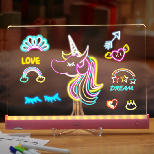 🔥🔥50% Rabatt🌟Kit DIY para montar una pizarra de dibujo iluminada infantil 🌸Die fantasievolle Vorstellungskraft der Kinder anregen