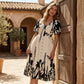👗 63% RABATT! 🌿 Elegantes Botanisch Bedrucktes V-Ausschnitt-Midikleid – Leicht, Vielseitig & Perfekt Für Jeden Anlass 🌸