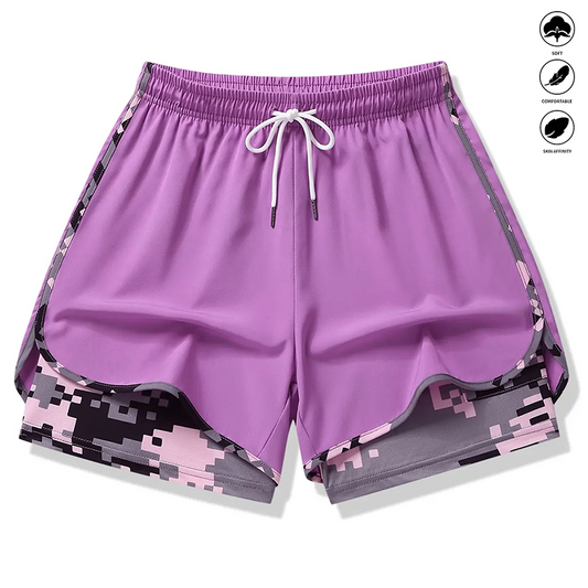 🔥Solange der Vorrat reicht 56 % Rabatt!🎉Lässige Sportshorts für Damen mit integriertem Innenfutter