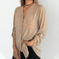 💎67% Rabatt 👚Damen-V-Ausschnitt-Streifen-Hemd mit Knopfleiste💫Bringen Sie Ihre Ausstrahlung perfekt zur Geltung