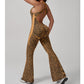 🔥52 % Rabatt Neuheit 2026🔥 Trainings-Jumpsuit für Damen mit Leopardenmuster und integriertem BH