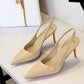 💎54% Rabatt 👠Lackleder-Stilettos mit spitzer Zehenpartie und Fersenriemen für Damen💃Ich bin die Königin – ich strahle vor Selbstbewusstsein👑