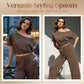 💎62% Rabatt 👗2-teiliges Set aus schulterfreiem Oberteil und Hose für Damen🌸Für nur 29,99 € gibt’s das ganze Set⚡️