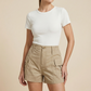 🌞Damen Cargo-Shorts 🌟 Hohe Taille mit vielen Taschen ✅ Bequem & Stylish