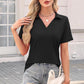 🔥Solange der Vorrat reicht 50% Rabatt!🎉Beilaufiges Damen-T-Shirt mit V-Ausschnitt und Kragen