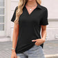 🔥Solange der Vorrat reicht 50% Rabatt!🎉Beilaufiges Damen-T-Shirt mit V-Ausschnitt und Kragen