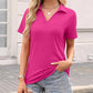 🔥Solange der Vorrat reicht 50% Rabatt!🎉Beilaufiges Damen-T-Shirt mit V-Ausschnitt und Kragen