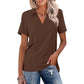 🔥Solange der Vorrat reicht 50% Rabatt!🎉Beilaufiges Damen-T-Shirt mit V-Ausschnitt und Kragen
