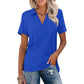 🔥Solange der Vorrat reicht 50% Rabatt!🎉Beilaufiges Damen-T-Shirt mit V-Ausschnitt und Kragen