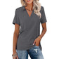 🔥Solange der Vorrat reicht 50% Rabatt!🎉Beilaufiges Damen-T-Shirt mit V-Ausschnitt und Kragen