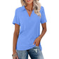 🔥Solange der Vorrat reicht 50% Rabatt!🎉Beilaufiges Damen-T-Shirt mit V-Ausschnitt und Kragen