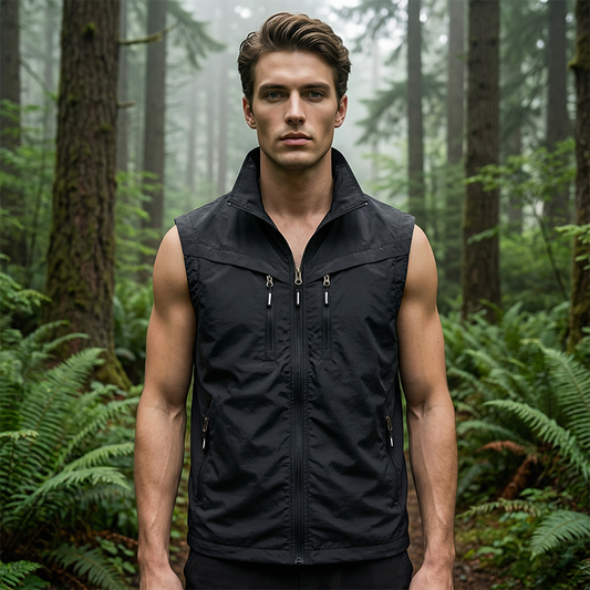 🎽 LIMITIERT 50% RABATT! ✨ Herren Outdoor-Multi-Taschen-Weste – Leichter Polyester, Praktisch & Vielseitig 🧗‍♂️