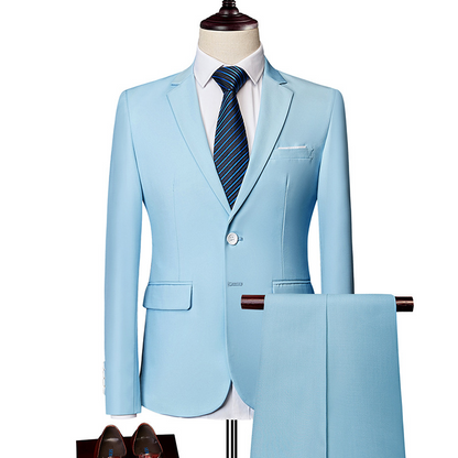 ✨👔60 % RABATT + KOSTENLOSER VERSAND 💼 Zweiteiliger Herrenanzug in moderner Passform – Atmungsaktiv, knitterfrei und professionell im Stil ✨