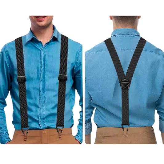 ⏳Begrenzter Rabatt von 50 %⏰👔🔗👖Hosenträger für Herren mit X-förmigem Rücken und Hakenverschlüssen🎽