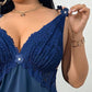 🥳HEISSER VERKAUF 2026🥳💞ÜBER 50.000 VERKAUFT!👗🌸 50 % RABATT! Pyjama-Set aus Top und Shorts mit Spitzenbesatz – Weicher, satinartiger Stoff, verstellbare Träger und V-Ausschnitt.
