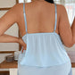 🥳HEISSER VERKAUF 2026🥳💞ÜBER 50.000 VERKAUFT!👗🌸 50 % RABATT! Pyjama-Set aus Top und Shorts mit Spitzenbesatz – Weicher, satinartiger Stoff, verstellbare Träger und V-Ausschnitt.