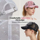 Baseballkappe mit Strass-Schmetterling und Pailletten