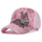 Baseballkappe mit Strass-Schmetterling und Pailletten