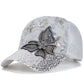 Baseballkappe mit Strass-Schmetterling und Pailletten