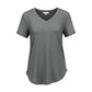 Lässiges Damen-T-Shirt mit V-Ausschnitt und kurzen Ärmeln