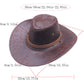 Vintage-Cowboyhut mit breiter Krempe und Riemen
