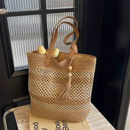 👜 50% RABATT! 🏖️ Damen Stroh-Geflecht Strand-Umhängetasche – Handgefertigt, Leicht & Perfekt Für Sonnige Tage Am Meer Oder Einen Bohemian Look Im Urlaub 🌸