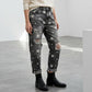 Damen Star Print Distressed High Waist Jeans