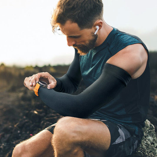 🧤 50 % RABATT! ☀️ Sportliche, kühlende Kompressionsärmel mit UV-Schutz – kühlend, schützend und perfekt für Outdoor-Sportarten 🏃‍♂️