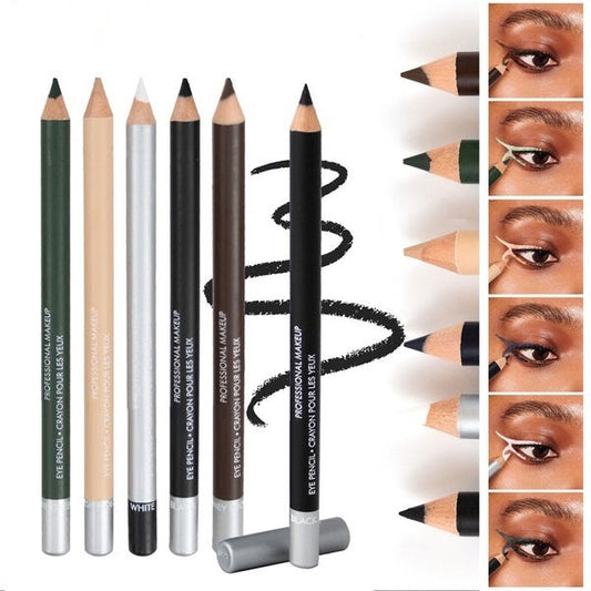 💗 3er Set Holz Eyeliner Stifte ✨ Wasserfester langanhaltender Augenstift in mehreren Farben für präzises Augen Make-up