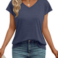 👕✨ 50% RABATT! Lässiges Damen-T-Shirt mit V-Ausschnitt und kurzen Ärmeln – Weich, vielseitig & perfekt für den Alltag 💫