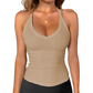 💥 50% RABATT! 👚 Damen Ribbed V-Ausschnitt Tanktop – Stretchig, figurbetont & ideal für Sommer, Sport & Layering ✨