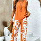 Set aus ärmellosem Oberteil und bedruckter Caprihose