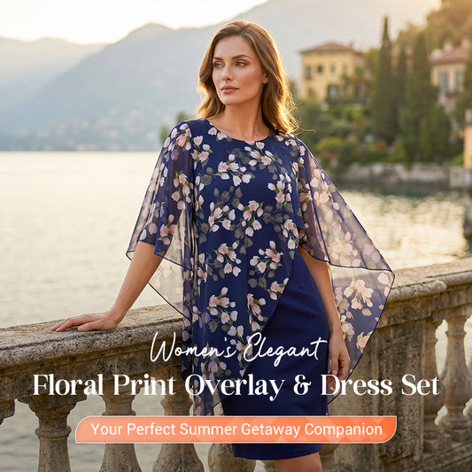 👗 50% RABATT! ✨ Set aus Blumen-Überwurf und Kleid – elegant & feminin – Perfekt für Hochzeitsgäste, Gartenpartys oder frühlingshafte Anlässe 🌸