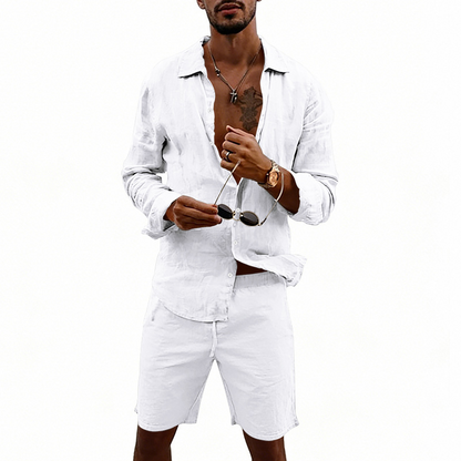 👔☀️ 50% RABATT! Herren-Leinenhemd & Shorts Set – Lässig, sommerlich & luftig – Ideal für warme Tage oder den Urlaub – bequem & stilvoll 🩳🌿✨