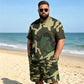 🎽 LIMITIERTE ZEIT: 50% RABATT! ✨ Herren Camo T-Shirt & Shorts Set – Koordiniert, Locker, Sommer 🌲